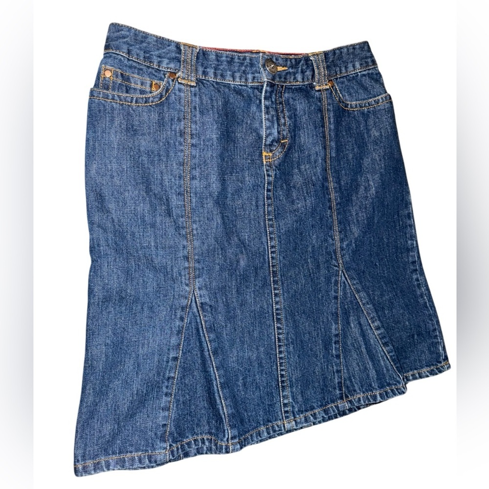 Tommy Hilfiger Vintage Denim Low Rise A-Line Skirt, Size 4 - Picture 3 of 9